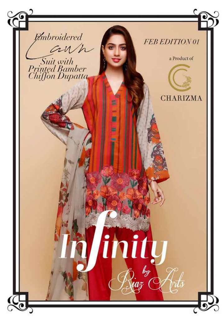 Charizma Infinity Embroidered Lawn Collection 2020